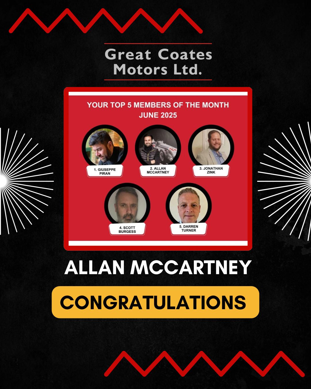 Celebrating Success: Great Coates Motors Owner Ranks 2nd Nationally in BNI Across UK &amp; Ireland