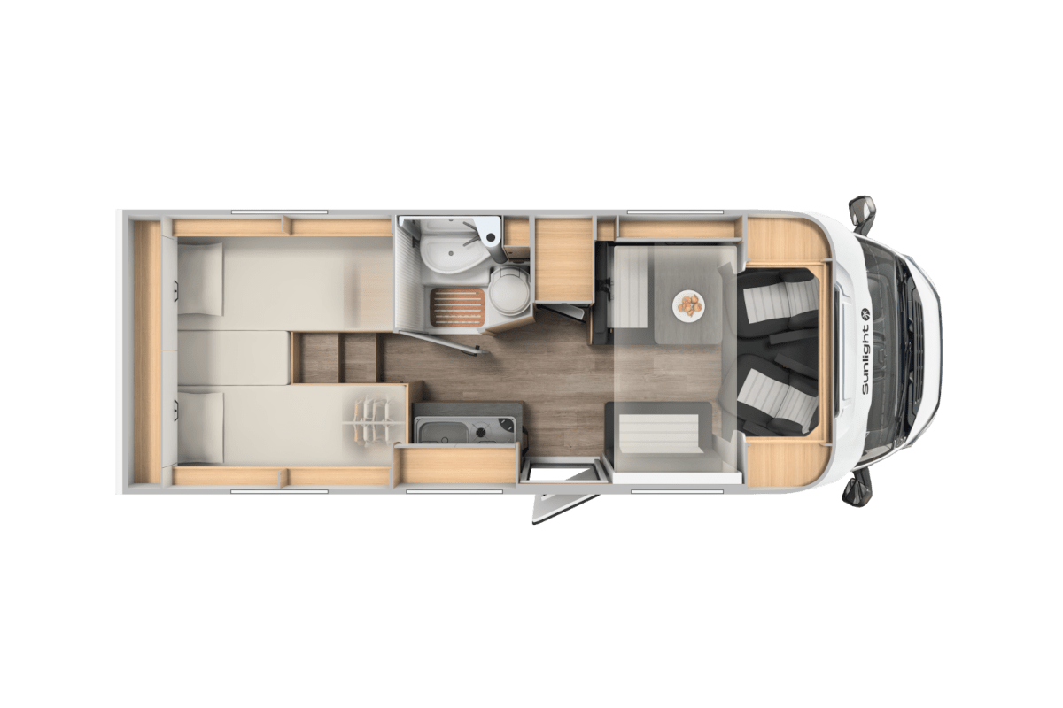 Sunlight V 67 S Floor Plan 1200 800 - Cara Motorhomes