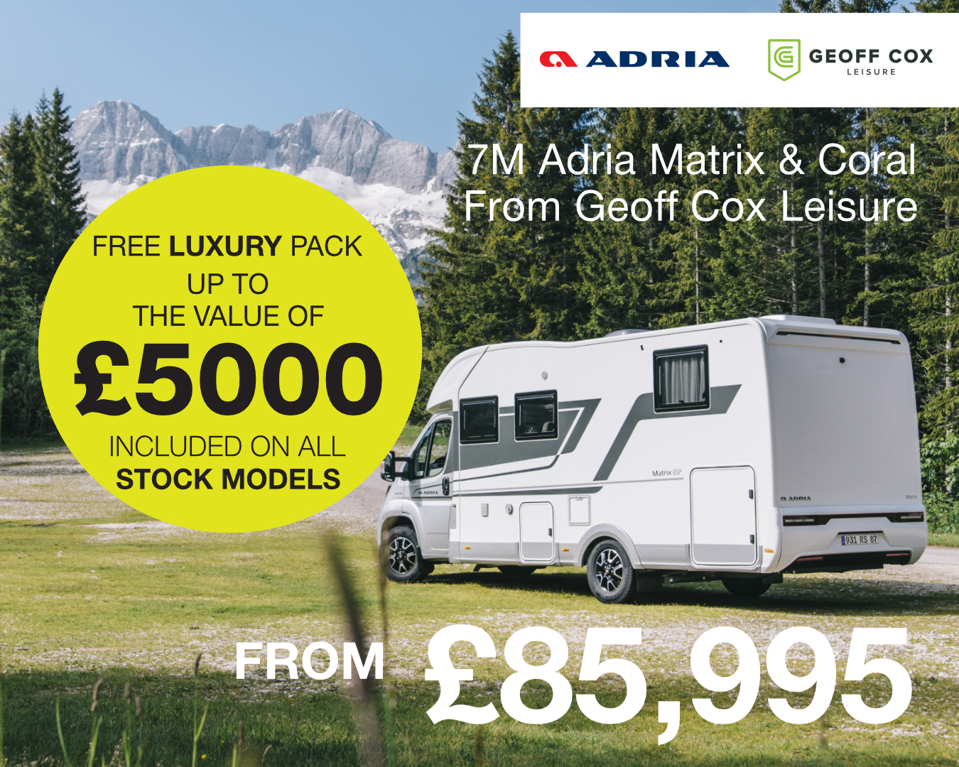 New-Adria-Coral-Matrix- Motorhomes-Geoff Cox Leisure