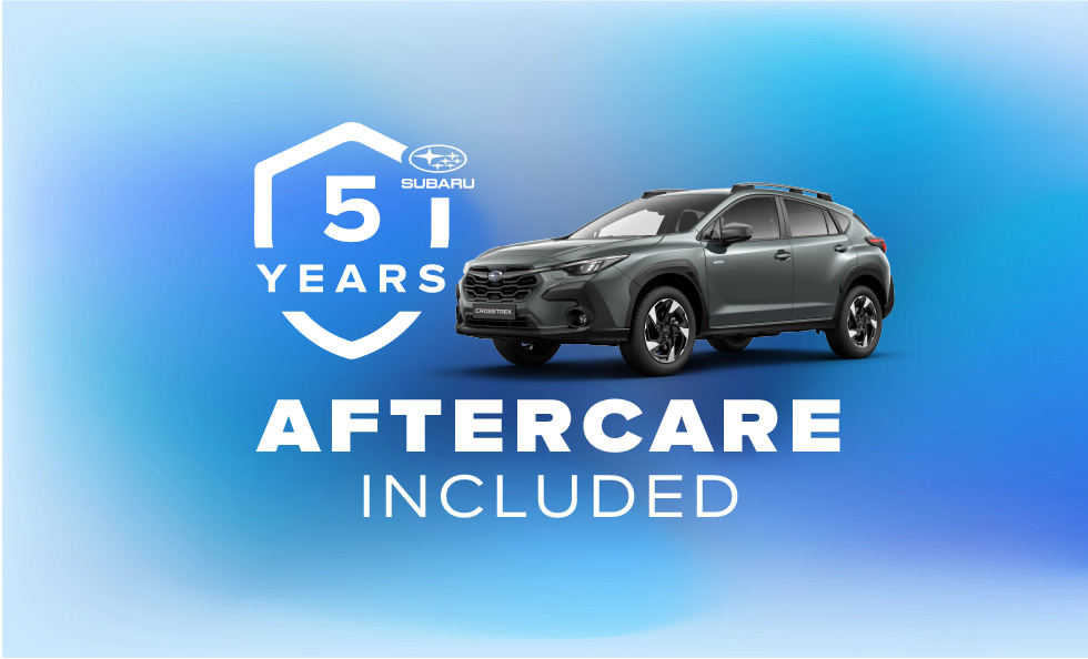 

    Enhanced Aftercare Included. 5 Years FREE Servicing, Warranty &amp; MOT Cover.

    5 Years of Peace of mind motoring. Enhanced aftercare package that saves you more in the long run. The smart way to save thousands on a new Subaru.
    
    Find out more
