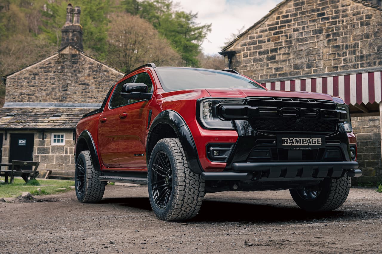 Lucid Red Ford Ranger 2 - Rampage Vehicles