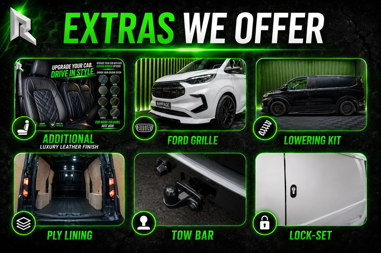 Transit Custom Extras We Offer