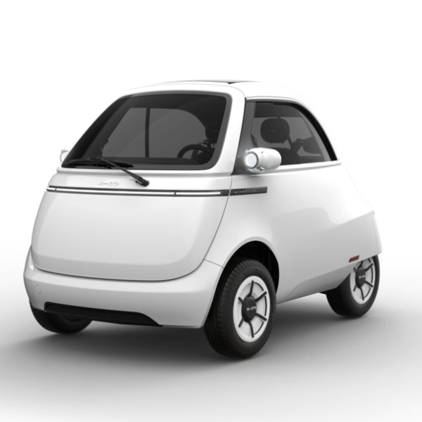 Microlino Dolce Santorini White Front Left 3q 2000x - Central GB Ltd