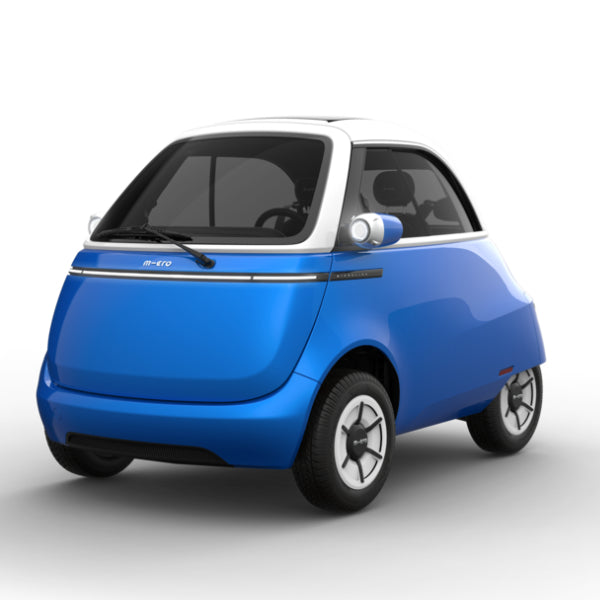 Microlino Dolce Zurich Blue White Front Left 3q 2000x - Central GB Ltd
