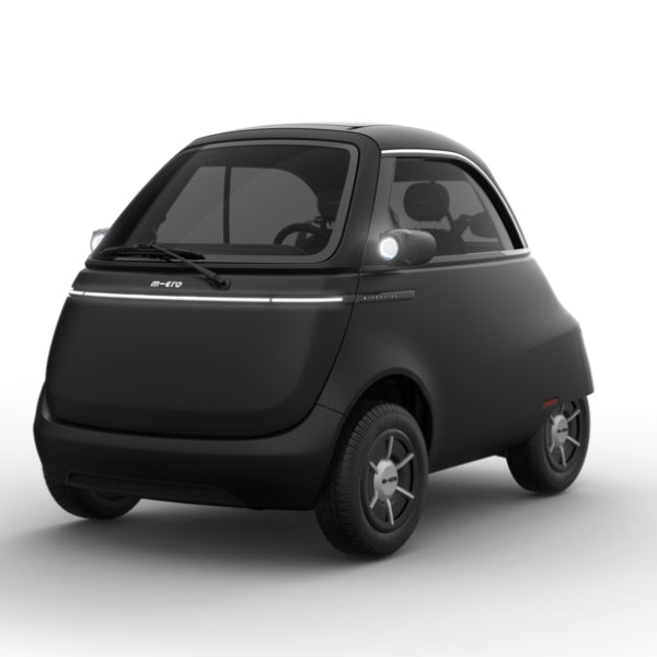 Microlino Competizione Barcelona Blue Matt Front Right 3q 20 - Central GB Ltd