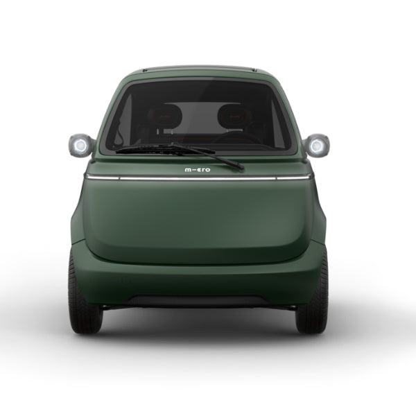 Microlino Competizione London Green Matt Front 2000x - Central GB Ltd