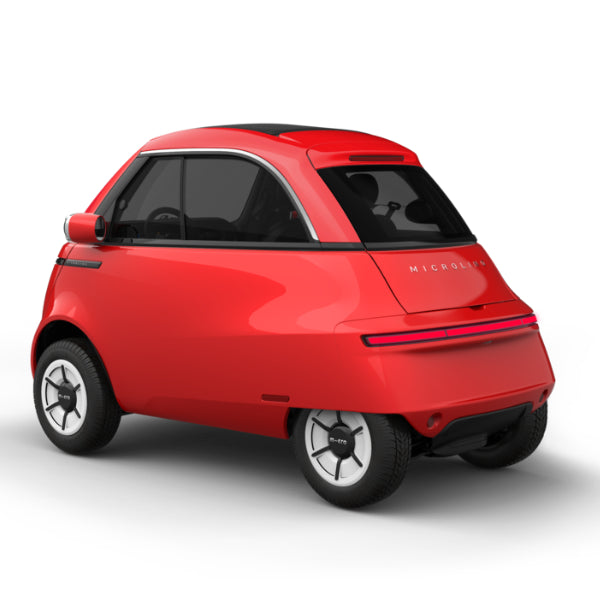 Microlino Dolce Milano Red Rear Left 3q 2000x - Central GB Ltd