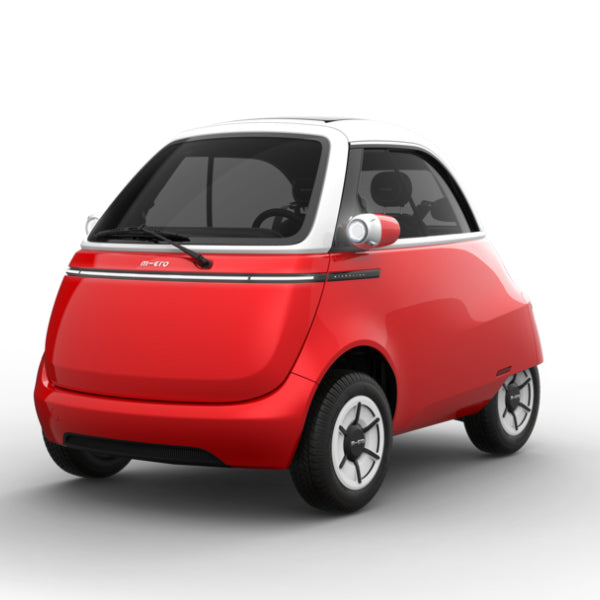Microlino Dolce Milano Red White Front Left 3q 2000x - Central GB Ltd