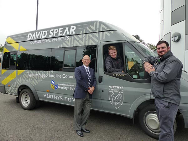 Commercial vehicle dealer helps Merthyr Town F.C. continue its work within the community thanks to 17-seater minibus donation
