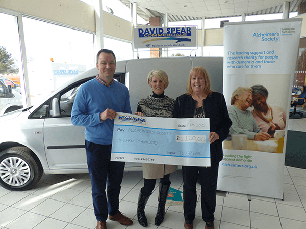 David Spear Commercials Charity Year 2015 “Help Us, Help Others” Campaign, raising money for Alzheimer’s Society