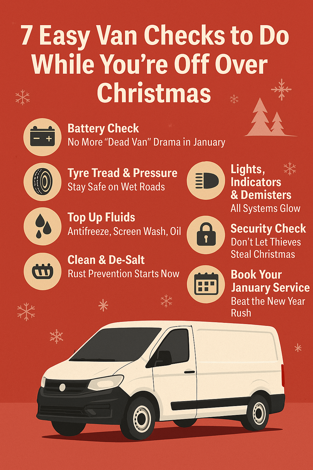 7 Easy Van Checks to Do While You’re Off Over Christmas