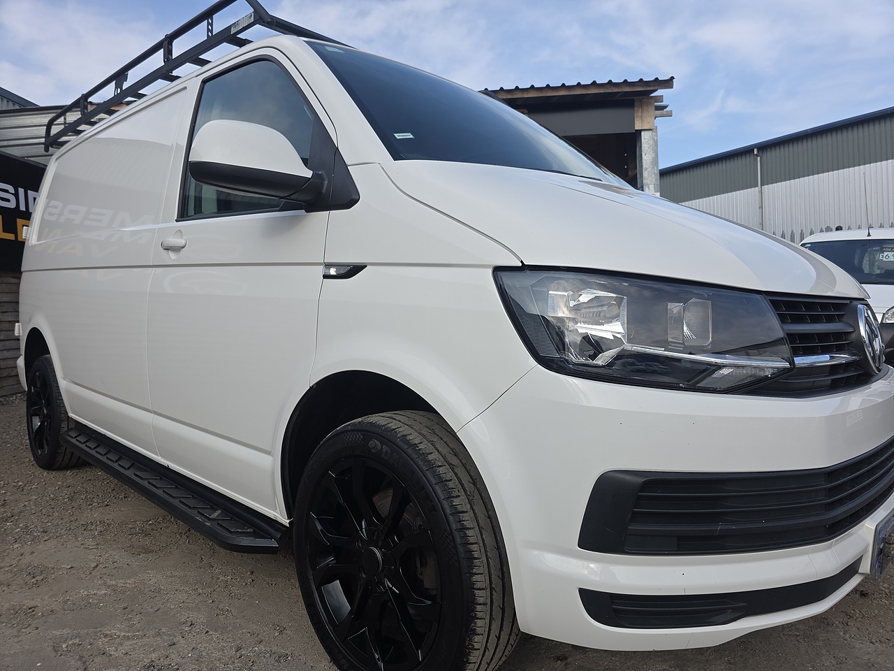 Medium panel van in side profile on our own forecourt
