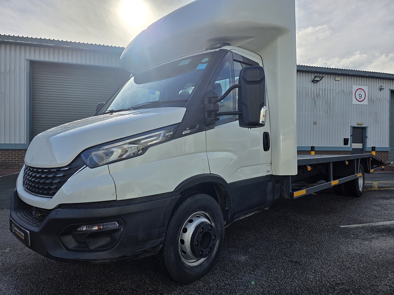Iveco Daily chassis cab parked outside our workshop building