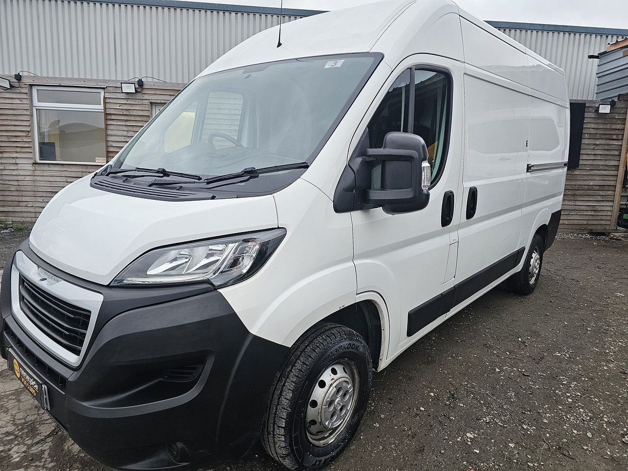 Peugeot Boxer large panel van parked on our sales forecourt