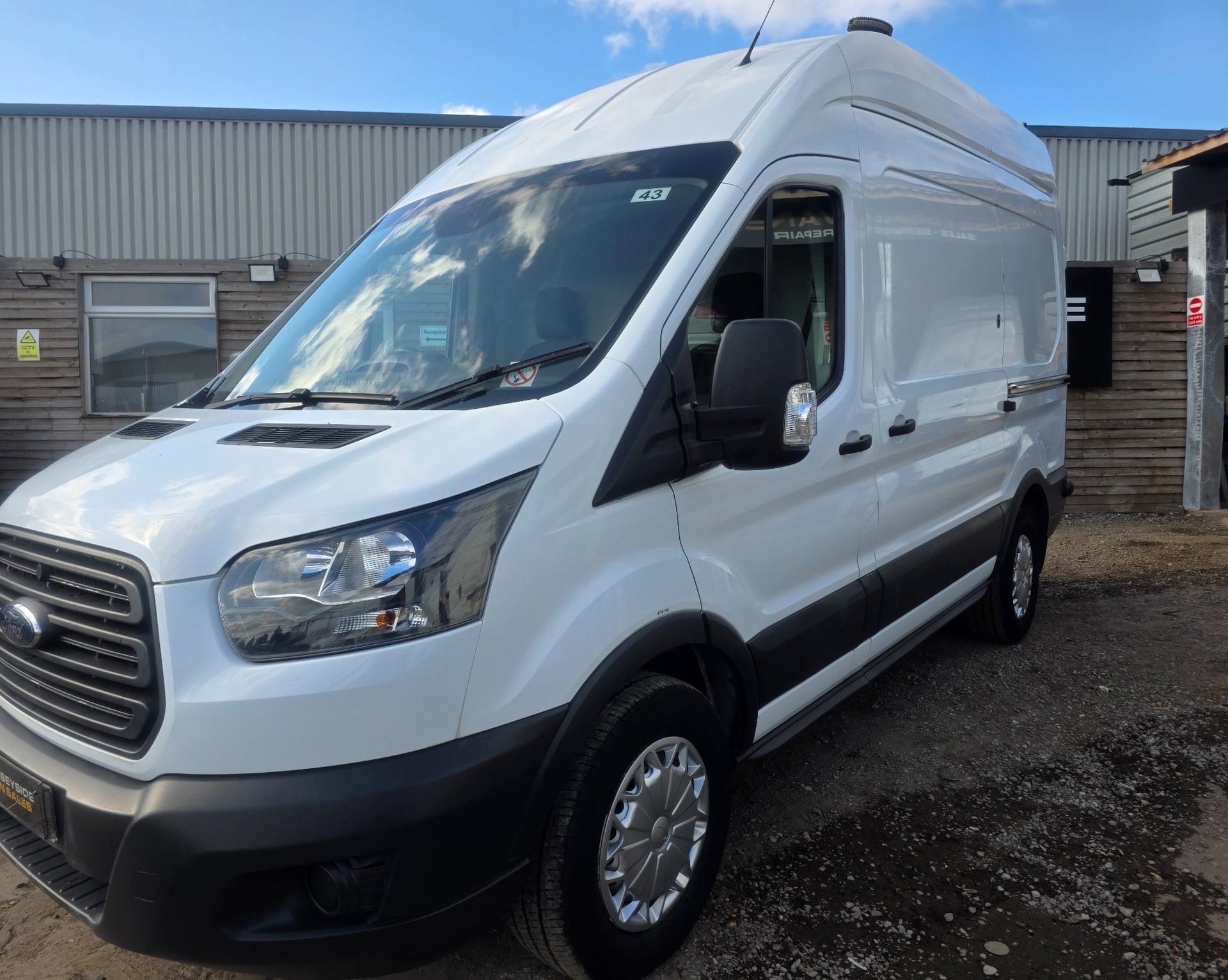 Ford Transit high-roof panel van photographed at our forecourt