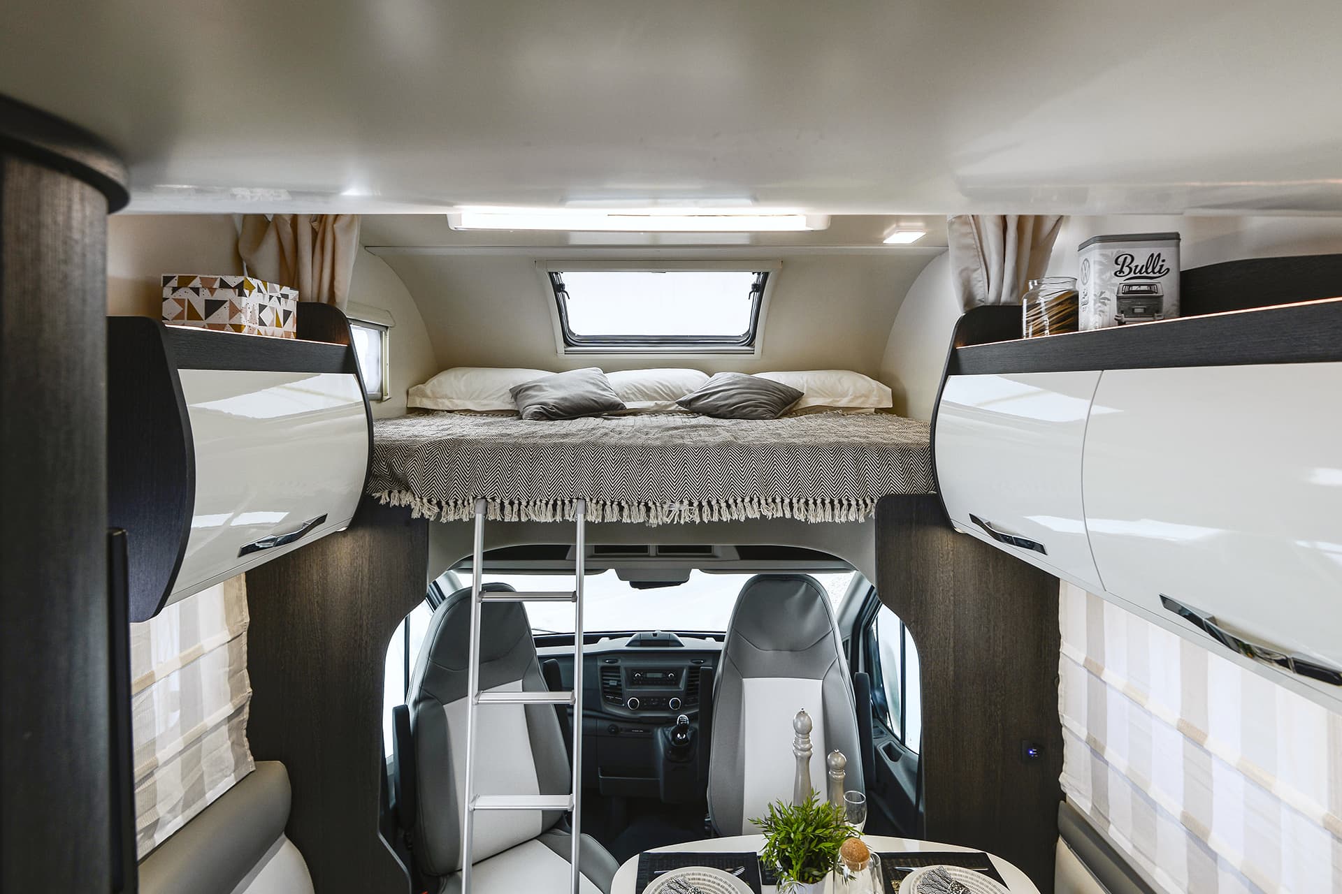 Zefiro Sport Fixed Double Bed Above Driver Seat (1) - Tottington Motor Company