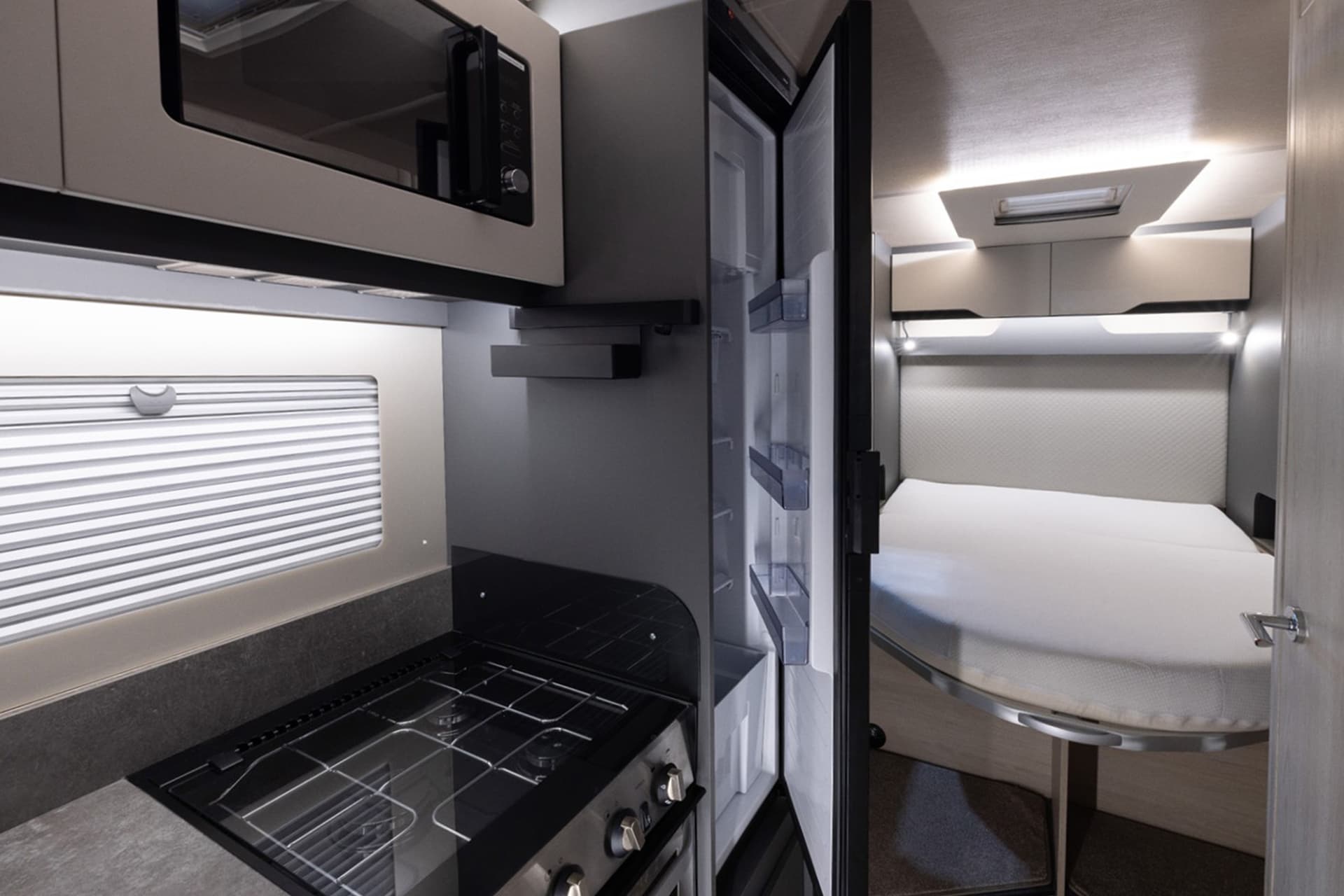 F Line 74 Interior With Kitchen And Island Bed (1) - Tottington Motor Company