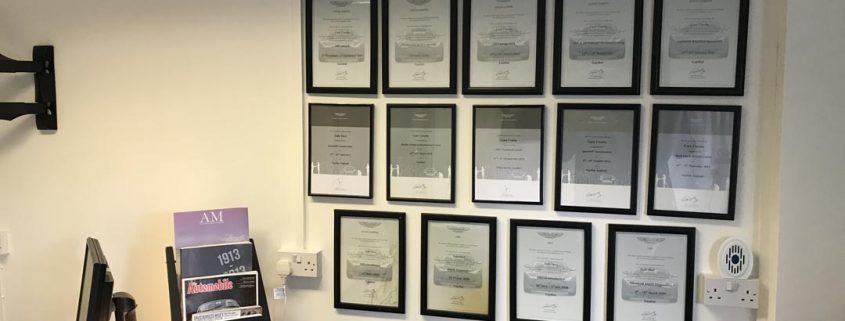 Aston Martin Certificates