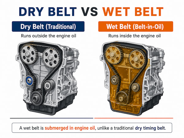 Dry belt vs wet belt