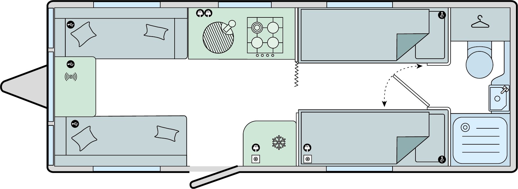 Unicorn Deluxe Cadiz Layout drawing