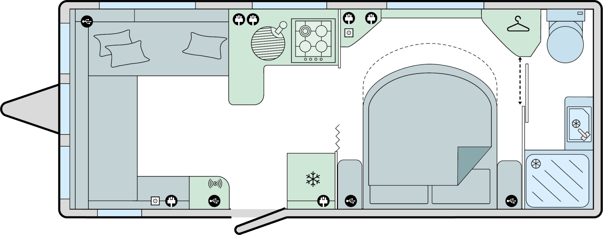Pegasus Black Brindisi layout drawing