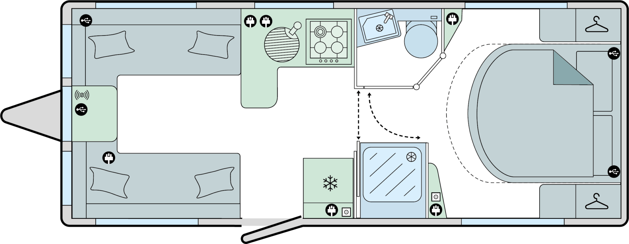 Pegasus Black Portofino layout drawing