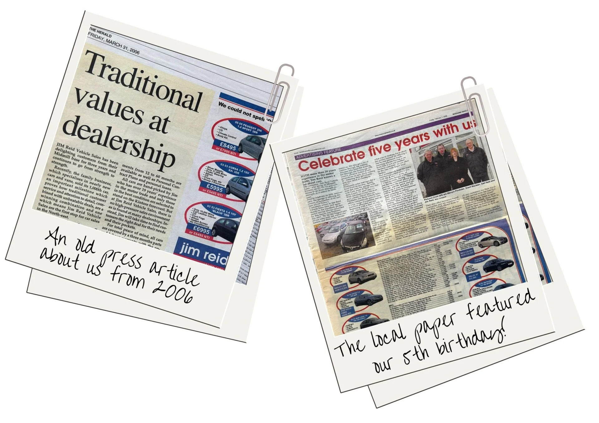The Jim Reid Story Image 02 - Jim Reid Vehicle Sales